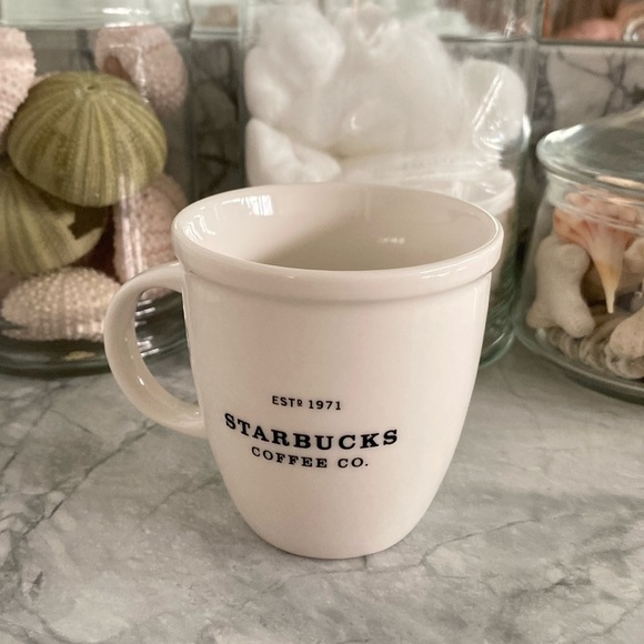 Starbucks Small Abbey Coffee Mug from 2002 White Barista Espresso Mug - Picture 2 of 5